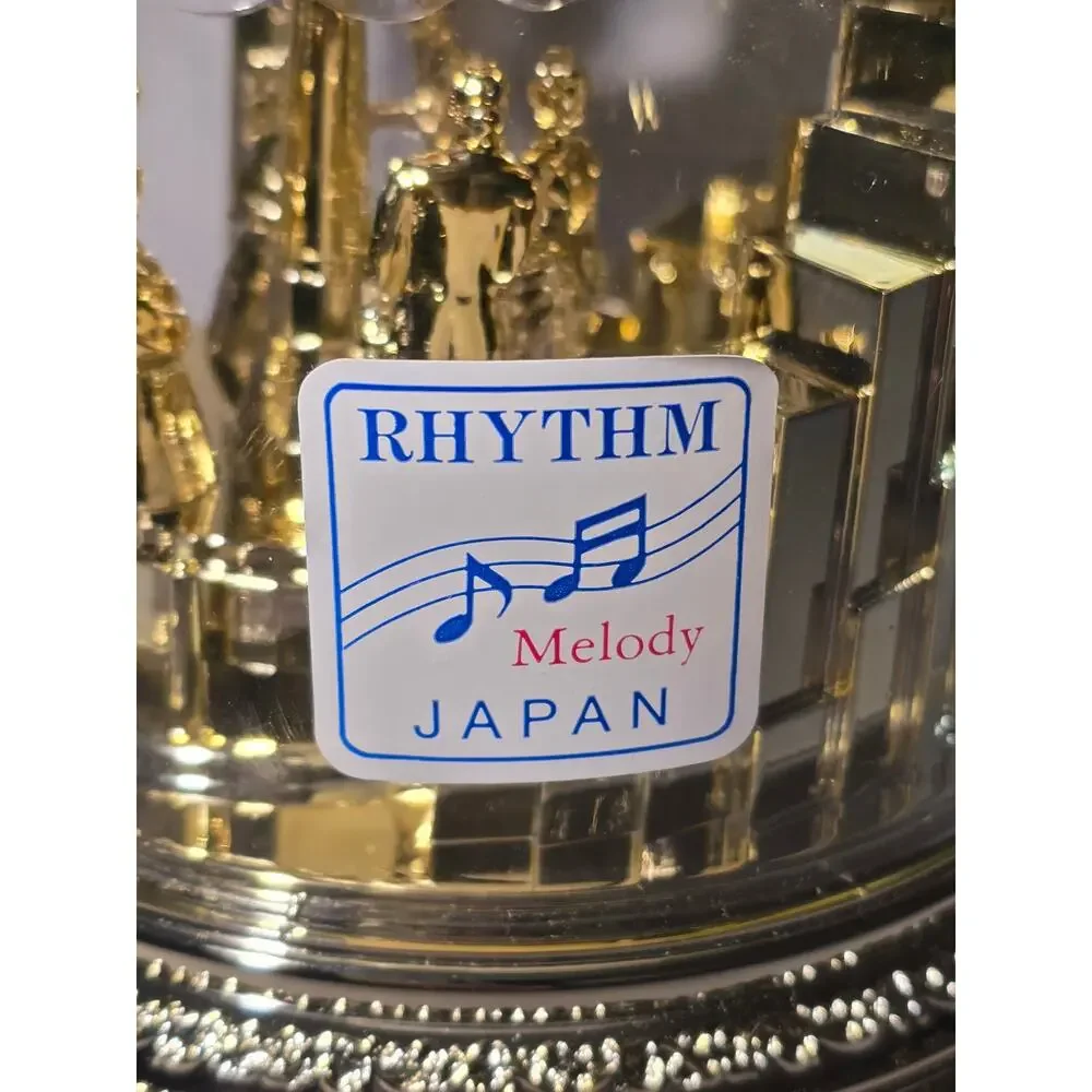 Rhythm Quartz Melody Clock 4RH678BR Rotating Pendulum Dome Japan